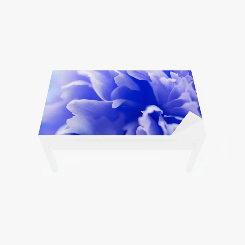 Table & desk veneer soft blue abstract flower close-up