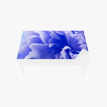 Table & desk veneer soft blue abstract flower close-up • Wallissimo®