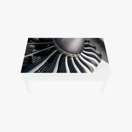 Table & desk veneer jet engine turbine close-up • Wallissimo®