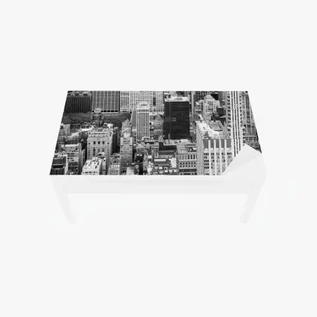 Table & desk veneer monochrome city skyline • Wallissimo®