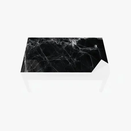 Table & desk veneer eerie cobweb on black background • Wallissimo®