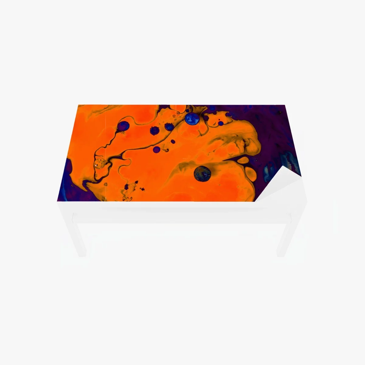 Table & desk veneer vivid orange flow • Wallissimo® Table & desk veneer vivid orange flow • Wallissimo®