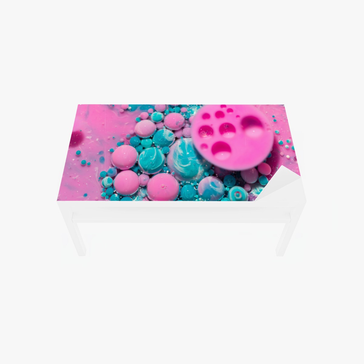 Table & desk veneer pink and turquoise marble abstract ⁕ Wallissimo® Table & desk veneer pink and turquoise marble abstract ⁕ Wallissimo®