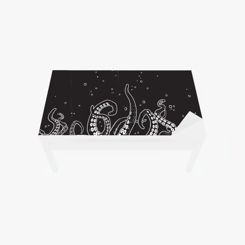Table & desk veneer octopus tentacle pattern