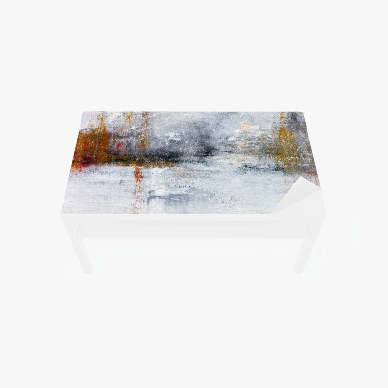 Table & desk veneer serene abstract landscape in soft neutrals