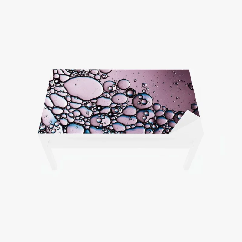 Table & desk veneer purple bubble abstract pattern