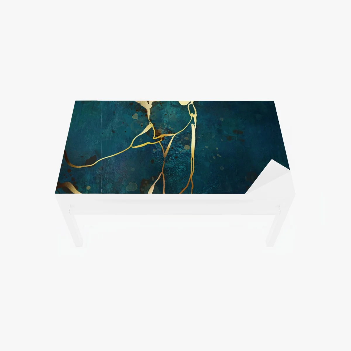 Table & desk veneer turquoise and gold abstract with golden veins ⁕ Wallissimo® Table & desk veneer turquoise and gold abstract with golden veins ⁕ Wallissimo®