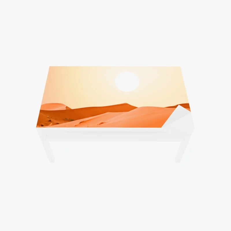 Table & desk veneer sunset camel caravan over desert dunes