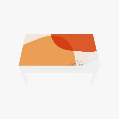 Table & desk veneer warm abstract shapes composition • Wallissimo®