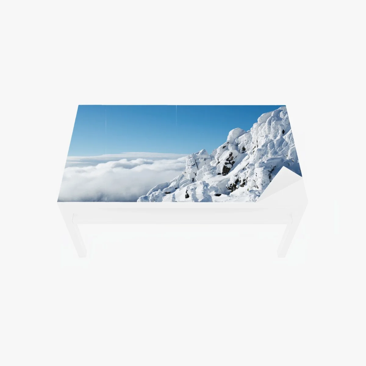 Table & desk veneer serene snowy mountain landscape ⁕ Wallissimo® Table & desk veneer serene snowy mountain landscape ⁕ Wallissimo®