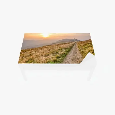 Table & desk veneer Bieszczady mountain sunset trail • Wallissimo®