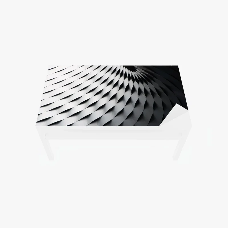 Table & desk veneer monochrome geometric metal pattern