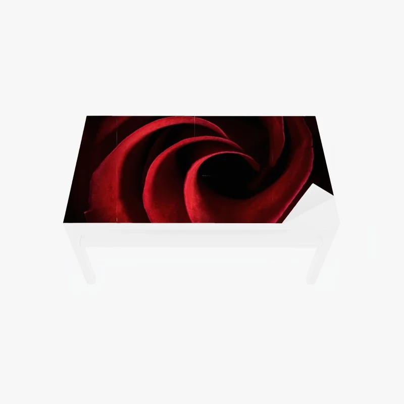 Table & desk veneer deep red rose petal spiral