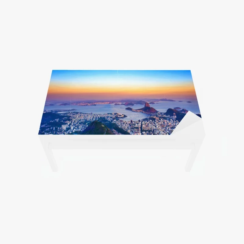 Table & desk veneer rio de Janeiro skyline at sunset
