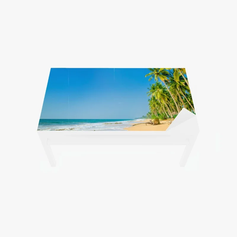Table & desk veneer tropical palm beach coastal escape