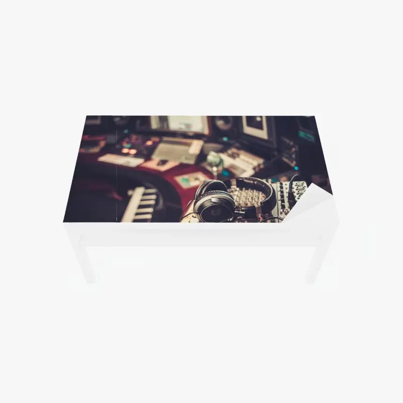Table & desk veneer vintage recording studio control desk