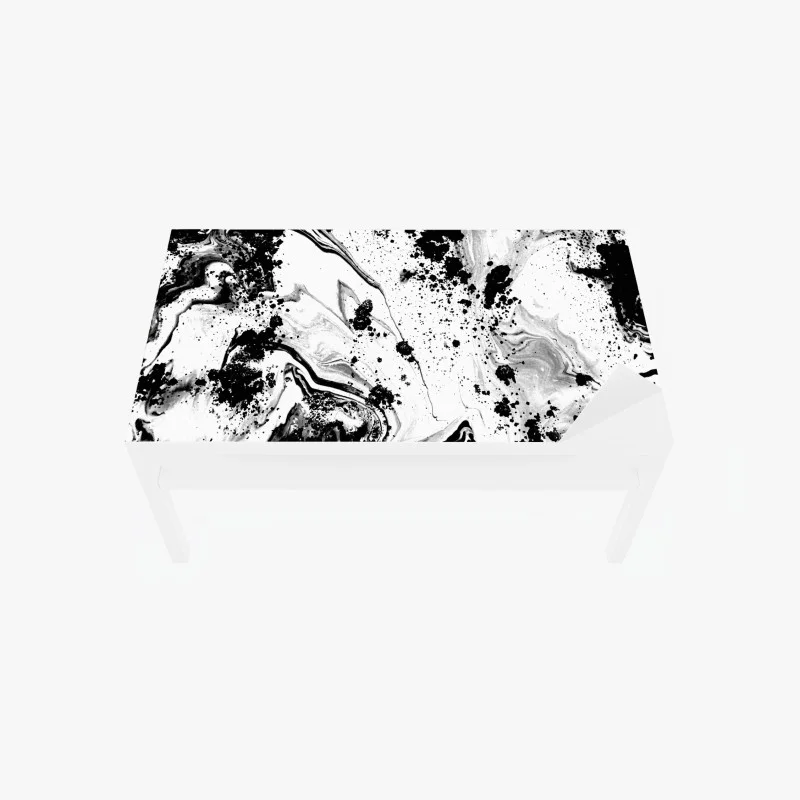 Table & desk veneer monochrome marble ink abstract