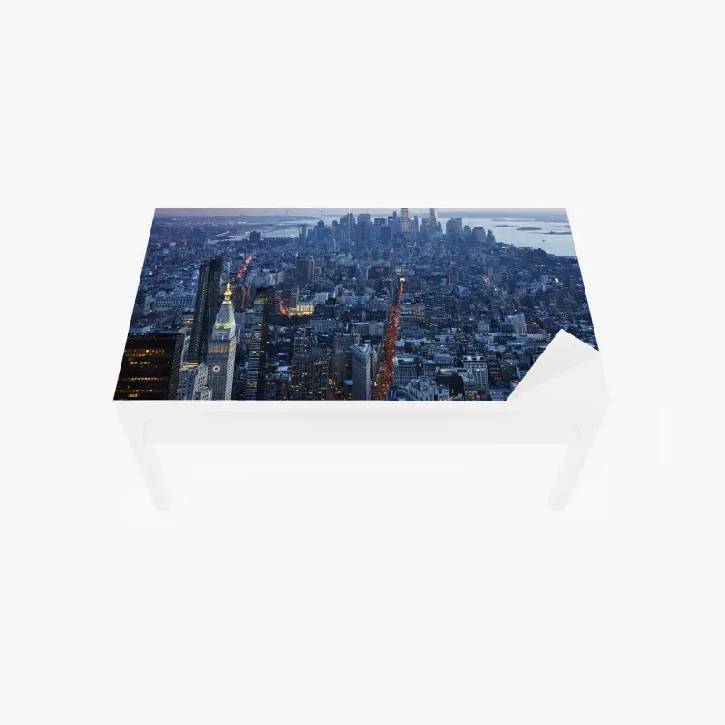 Table & desk veneer blue ocean waves pattern • Wallissimo®