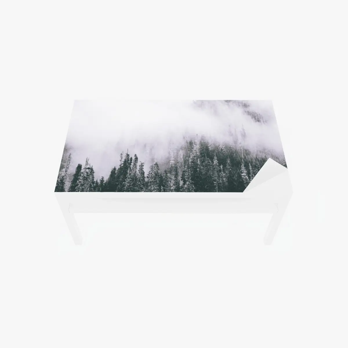 Table & desk veneer misty evergreen forest in fog ⁕ Wallissimo® Table & desk veneer misty evergreen forest in fog ⁕ Wallissimo®