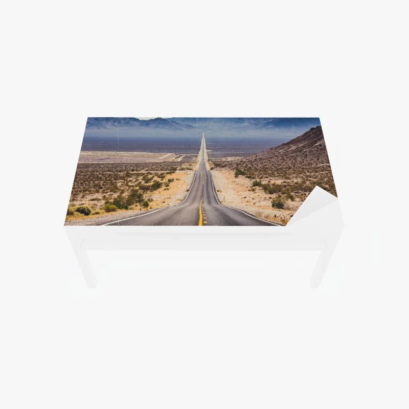 Table & desk veneer endless desert highway to the mountains