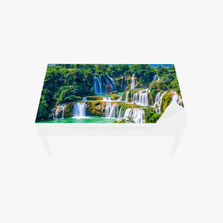 Table & desk veneer emerald cascade waterfall landscape • Wallissimo®