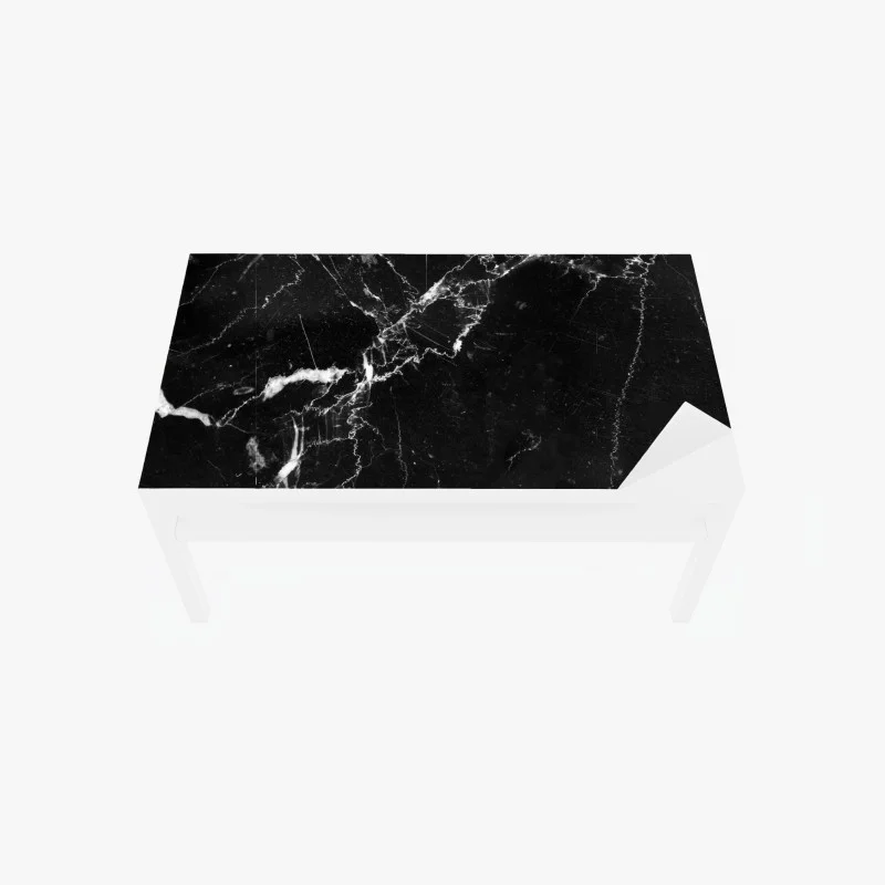 Table & desk veneer black marble veins texture