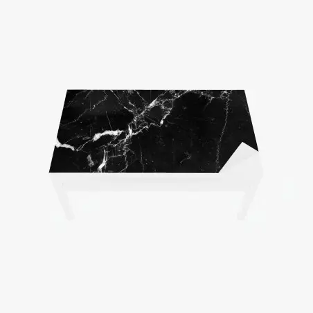 Table & desk veneer black marble veins texture • Wallissimo®