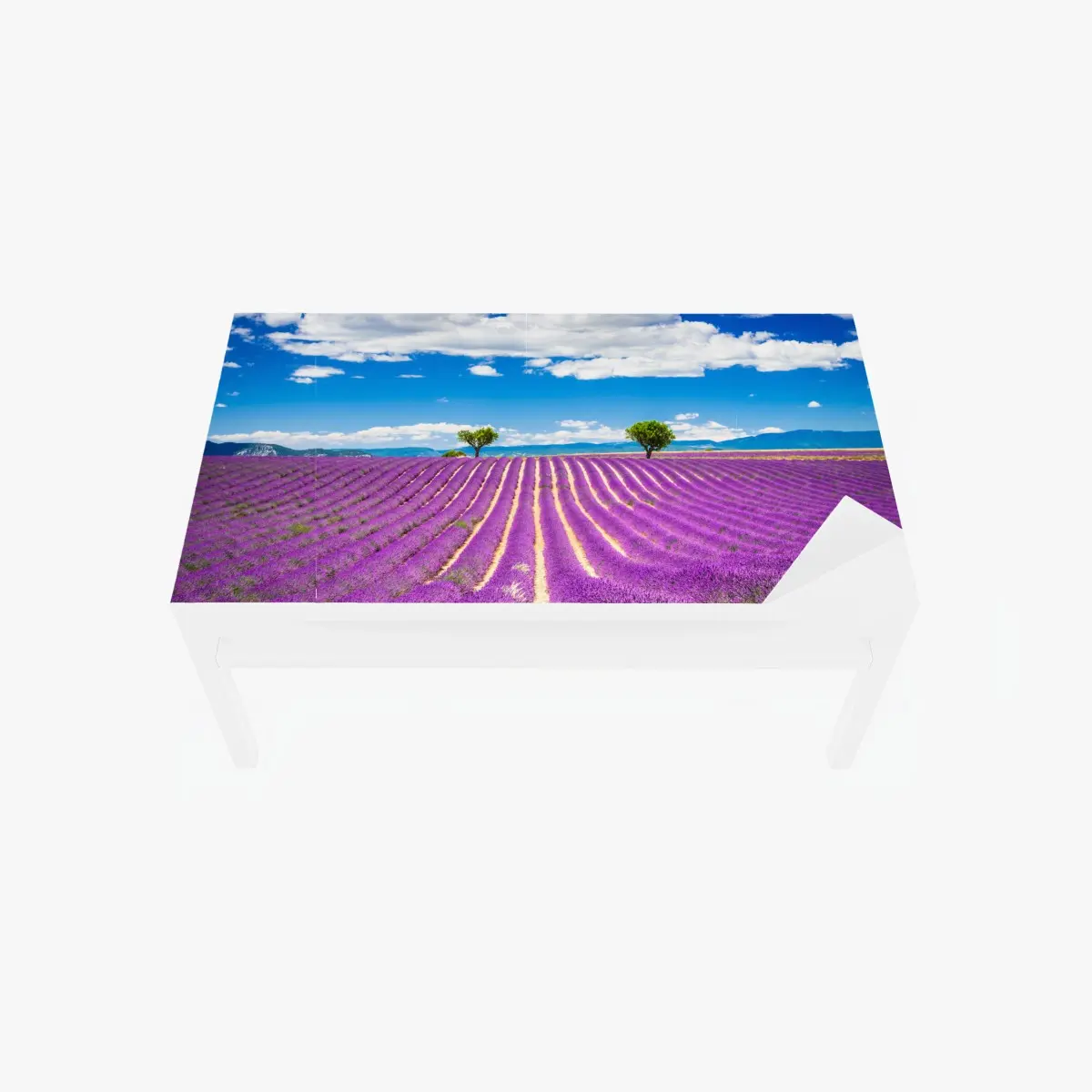 Table & desk veneer lavender fields in Provence • Wallissimo® Table & desk veneer lavender fields in Provence • Wallissimo®