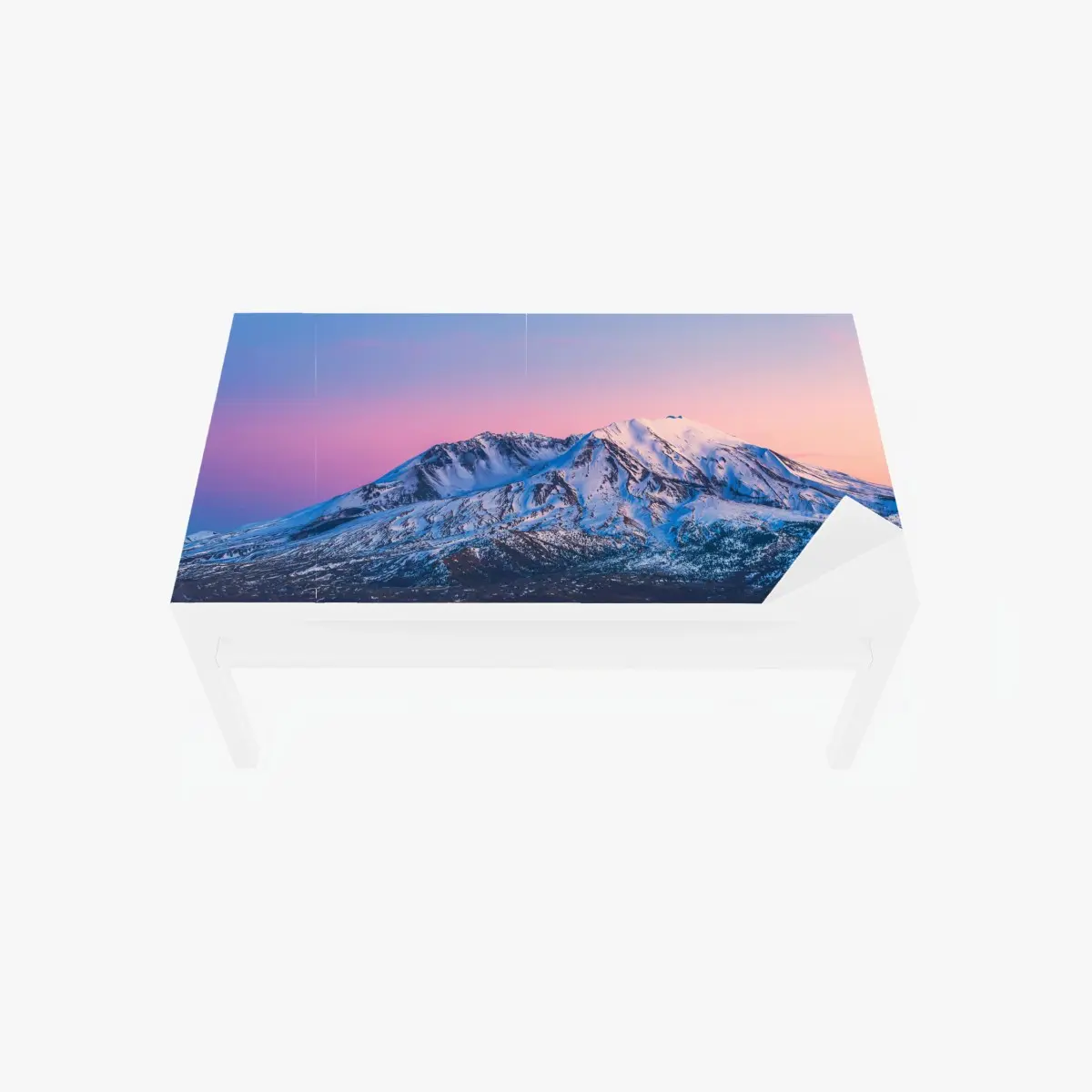 Table & desk veneer sunset over Mount St. Helens in winter ⁕ Wallissimo® Table & desk veneer sunset over Mount St. Helens in winter ⁕ Wallissimo®