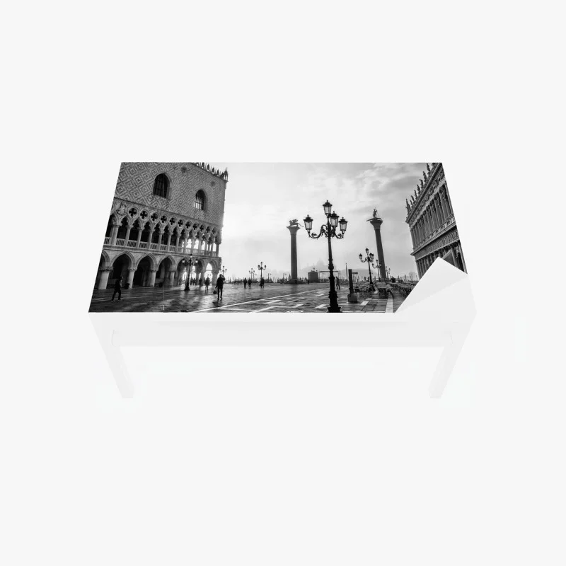 Table & desk veneer Venice piazza in mist