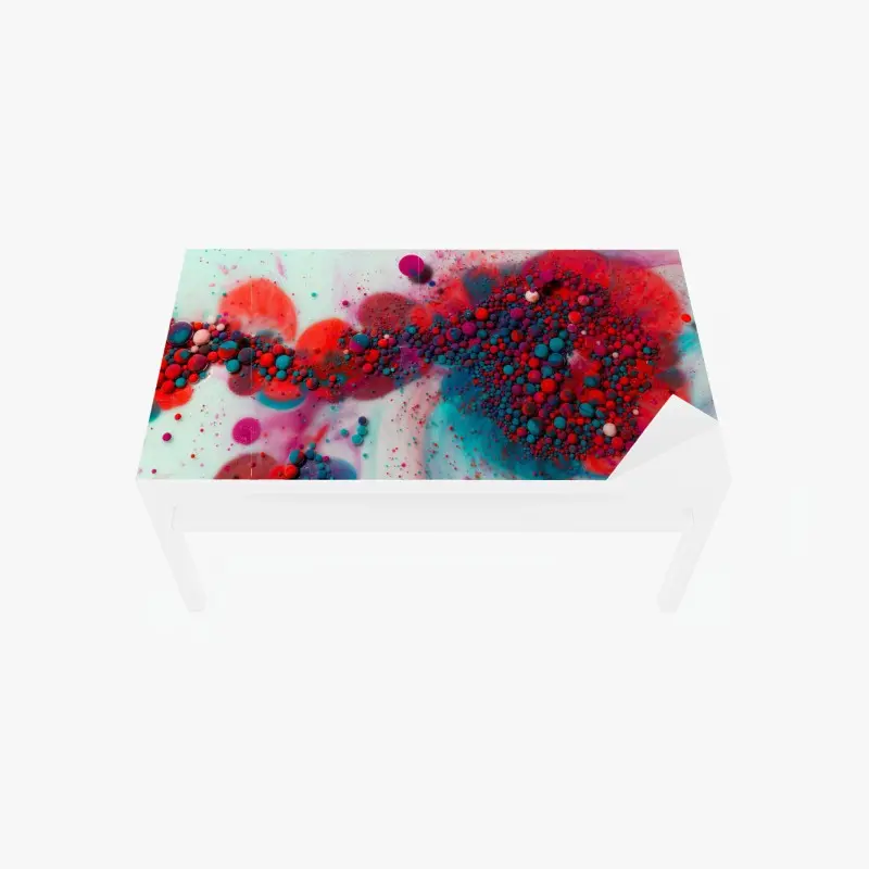 Table & desk veneer vibrant marbled color burst