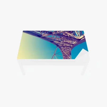 Table & desk veneer abstract steel bridge perspective • Wallissimo®