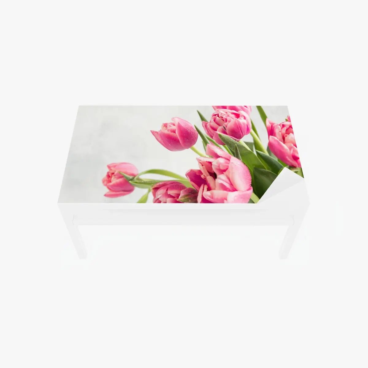Table & desk veneer elegant pink tulip bouquet ⁕ Wallissimo® Table & desk veneer elegant pink tulip bouquet ⁕ Wallissimo®