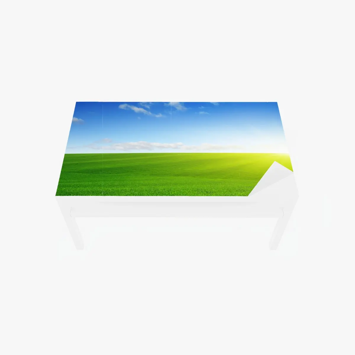 Table & desk veneer sunlit green meadow at sunrise ⁕ Wallissimo® Table & desk veneer sunlit green meadow at sunrise ⁕ Wallissimo®