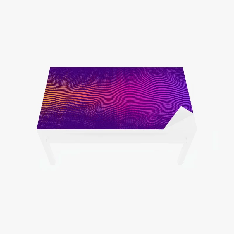 Table & desk veneer vibrant gradient wave pattern