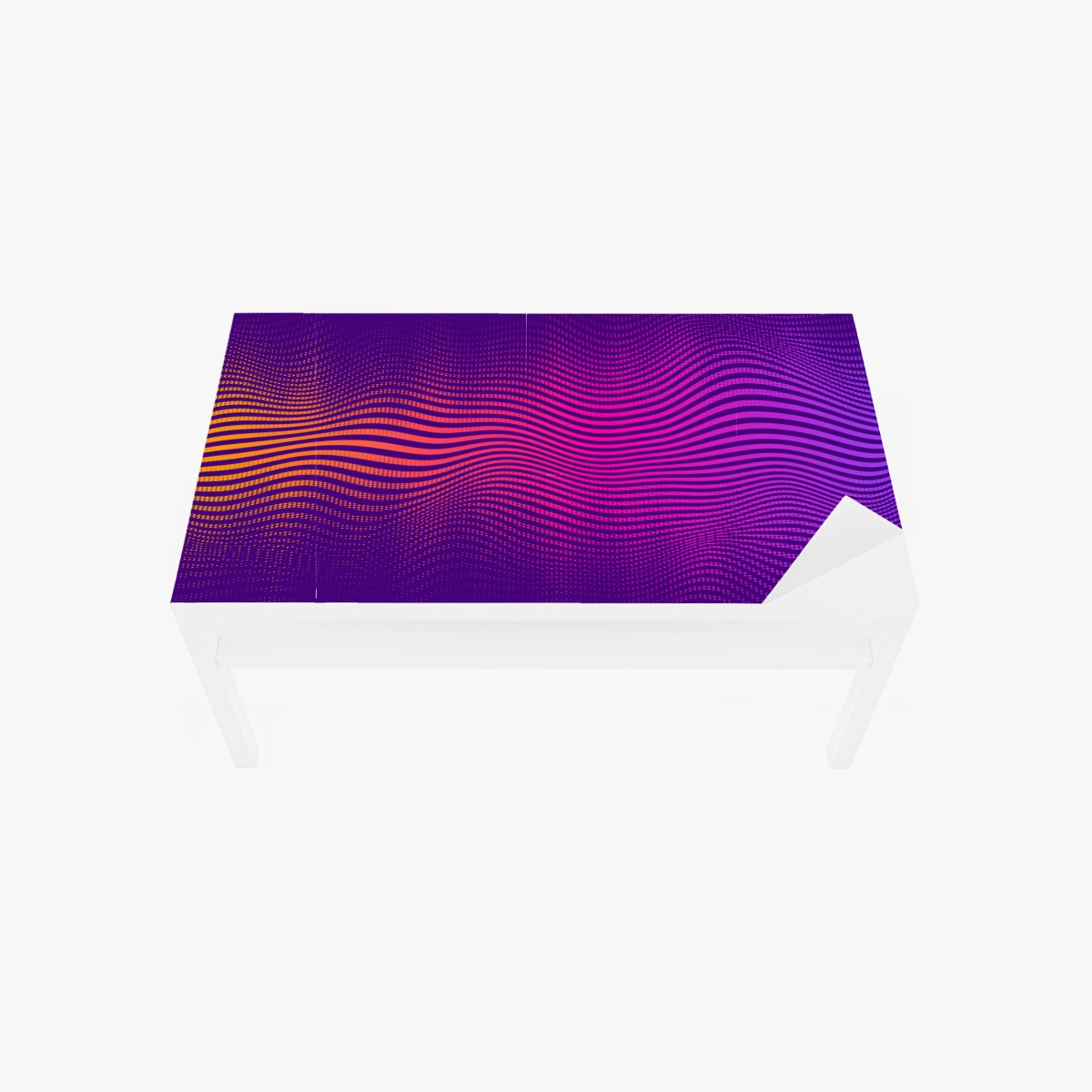 Table & desk veneer vibrant gradient wave pattern • Wallissimo® Table & desk veneer vibrant gradient wave pattern • Wallissimo®