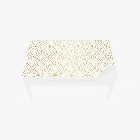 Table & desk veneer gold art deco fan pattern • Wallissimo®