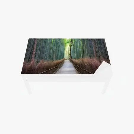 Table & desk veneer serene bamboo forest pathway • Wallissimo®