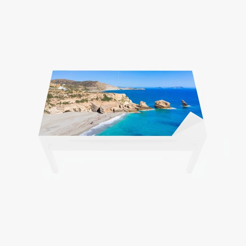 Table & desk veneer turquoise coastal escape