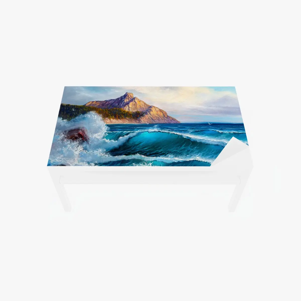 Table & desk veneer turquoise ocean wave seascape • Wallissimo® Table & desk veneer turquoise ocean wave seascape • Wallissimo®