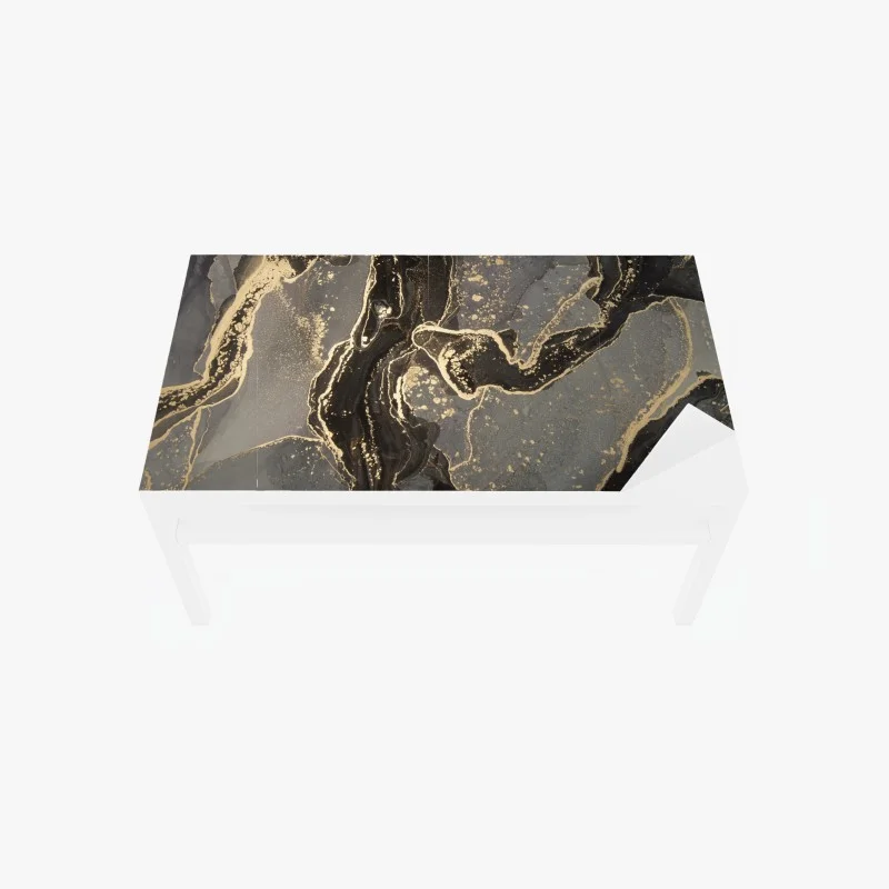 Table & desk veneer luxury black and gold marble abstract