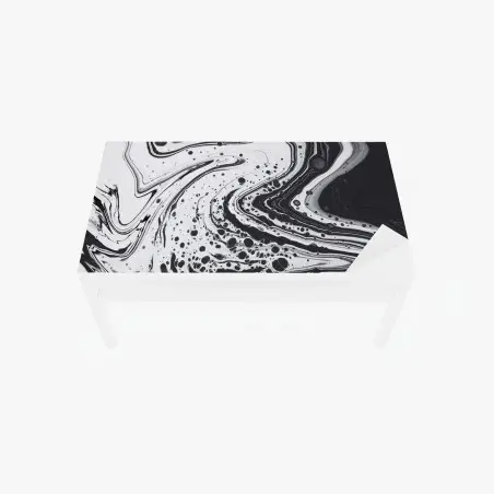 Table & desk veneer monochrome marble abstract • Wallissimo®