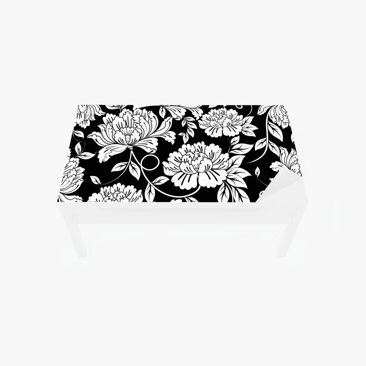 Table & desk veneer monochrome floral pattern print ⁕ Wallissimo® Table & desk veneer monochrome floral pattern print ⁕ Wallissimo®