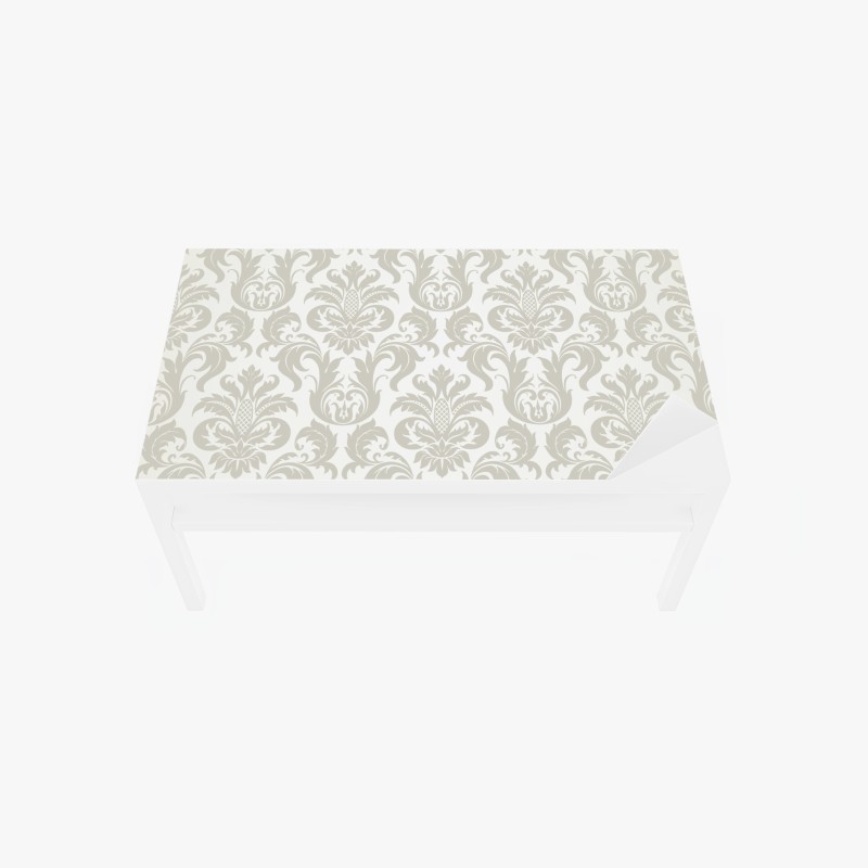 Table & desk veneer elegant beige damask pattern