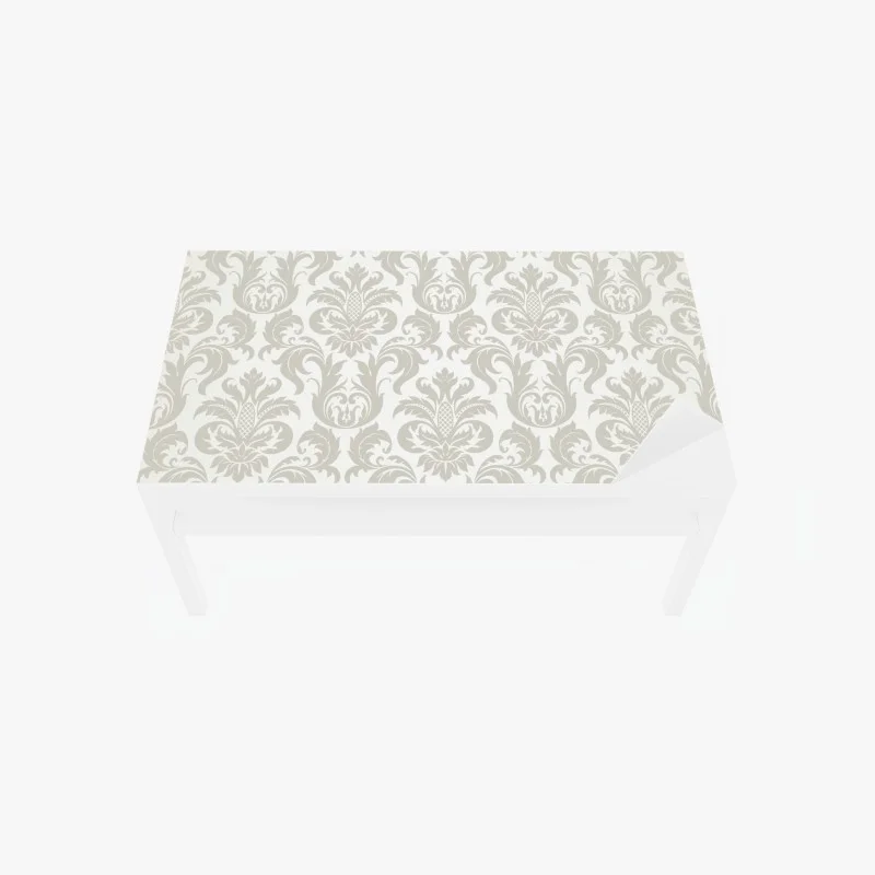 Table & desk veneer elegant beige damask pattern