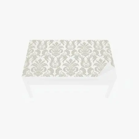 Table & desk veneer elegant beige damask pattern • Wallissimo®
