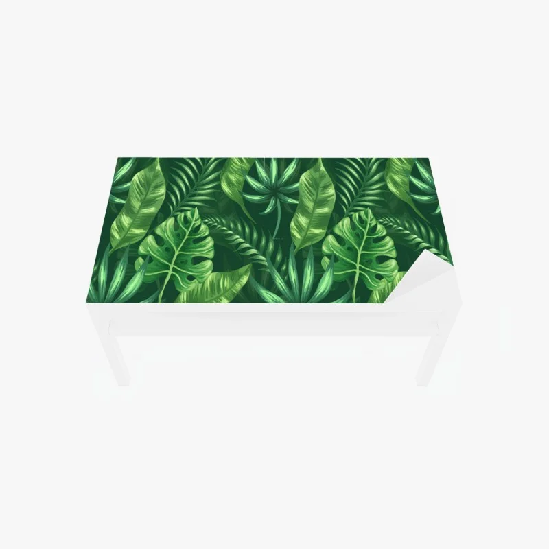 Table & desk veneer tropical monstera leaf pattern