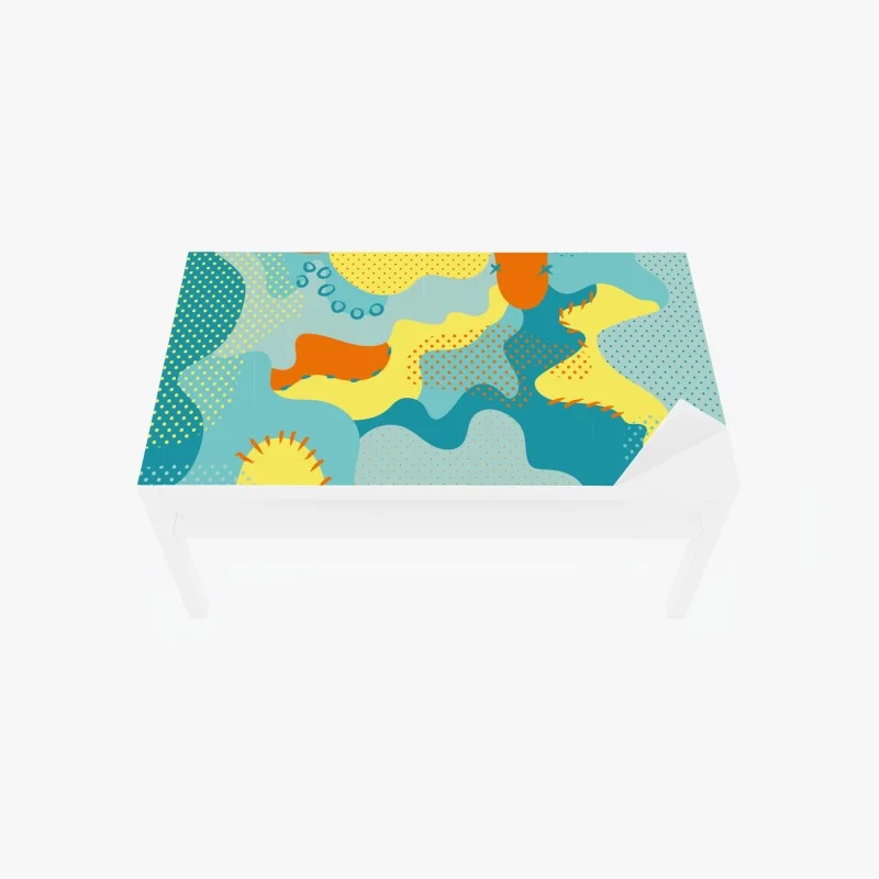 Table & desk veneer vibrant abstract pop-art composition