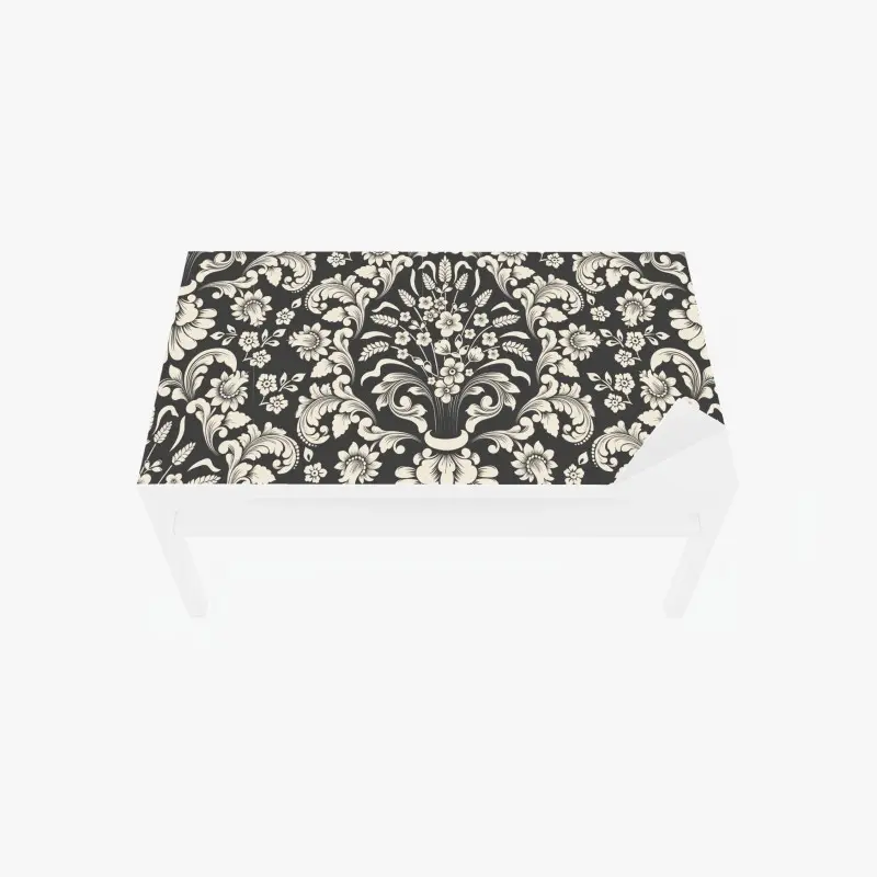 Table & desk veneer vintage floral damask pattern