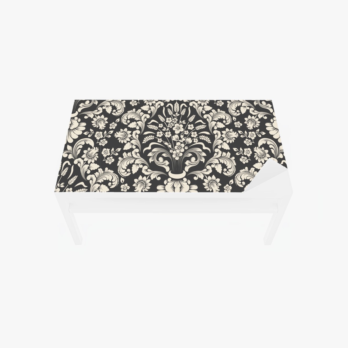 Table & desk veneer vintage floral damask pattern • Wallissimo® Table & desk veneer vintage floral damask pattern • Wallissimo®